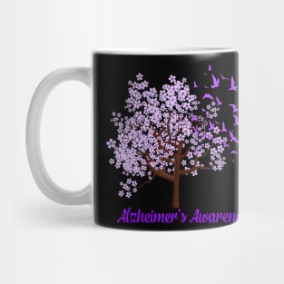 TREE BIRDS ALZHEIMERS ALZHEIMER AWARENESS Gift Mug